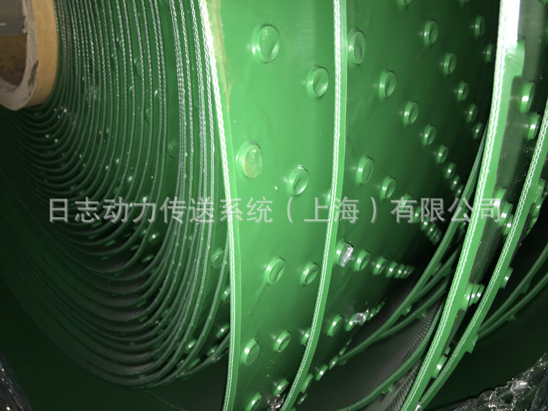 PVC輸送帶 綠色圓釘點 (2)